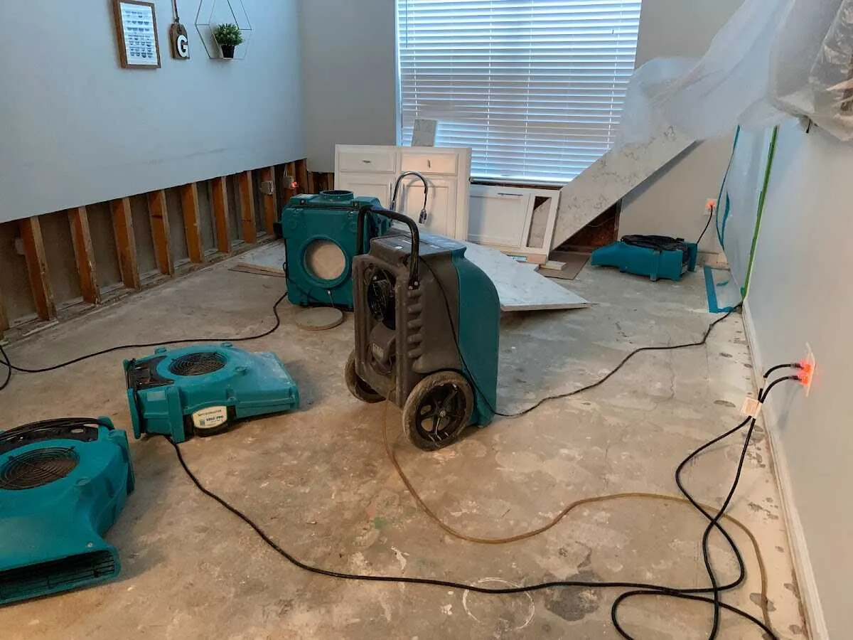 Dehumidifier in flood-cut room for Water Extraction & Removal in North Charleston